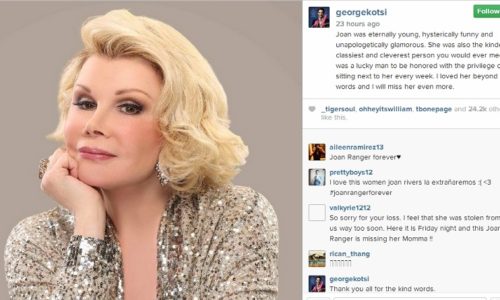 ‘Fashion Police’ Co-star George Kotsiopoulos Responds To Joan Rivers’ Death