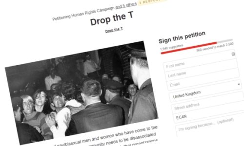 The ‘Drop The T’ Petition and how the LGBT is reacting to it