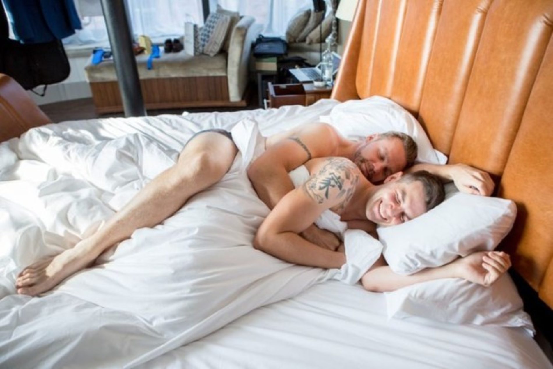 Before He Wed His Wife, This Groom Cuddled Hard With His Best Man