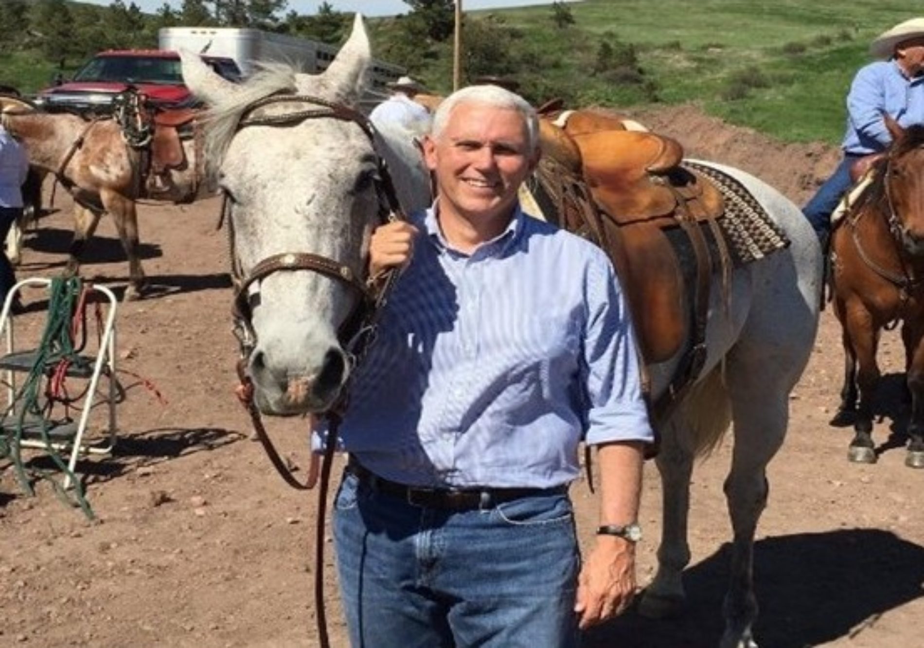 Mike Pence’s tweet about wanting a horse “inside” him that has Twitter freaking out