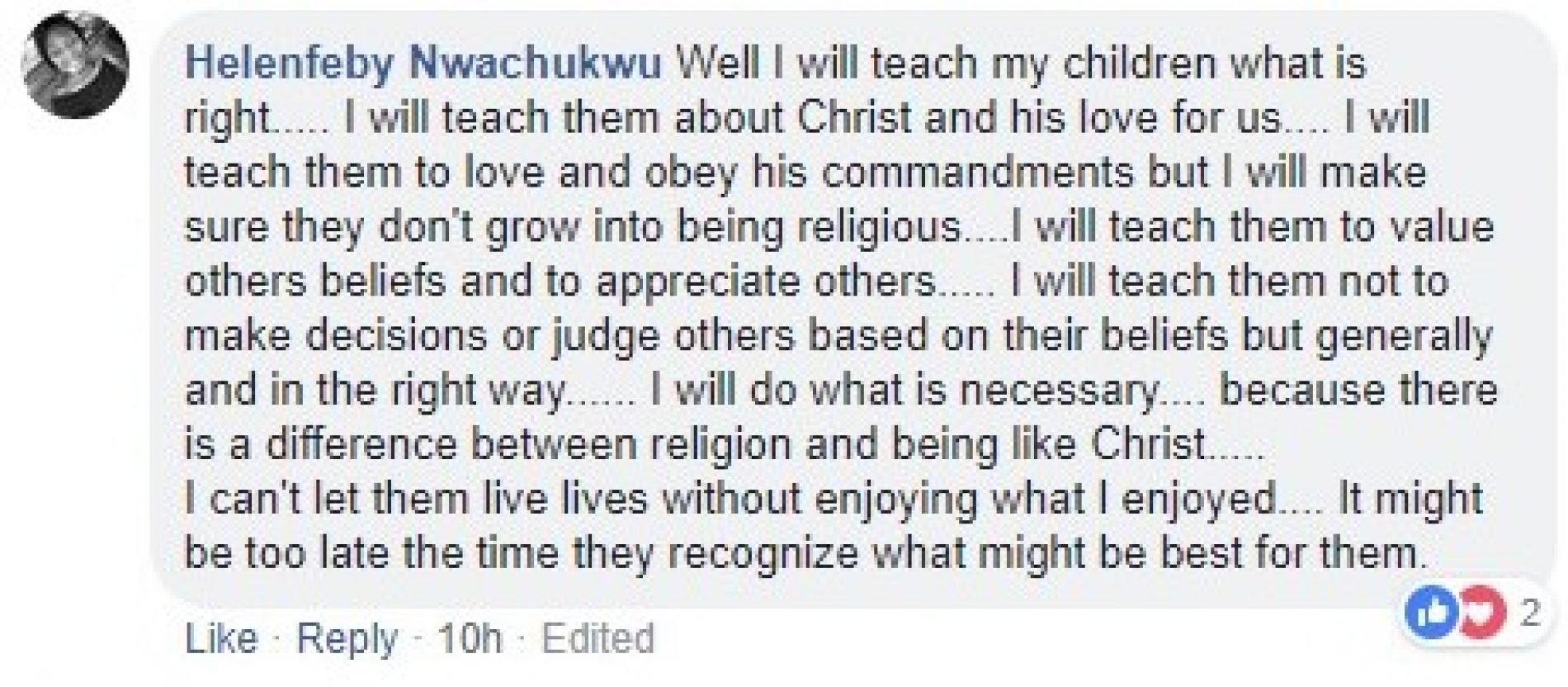 Pamela Adie talks about raising her children sans religion