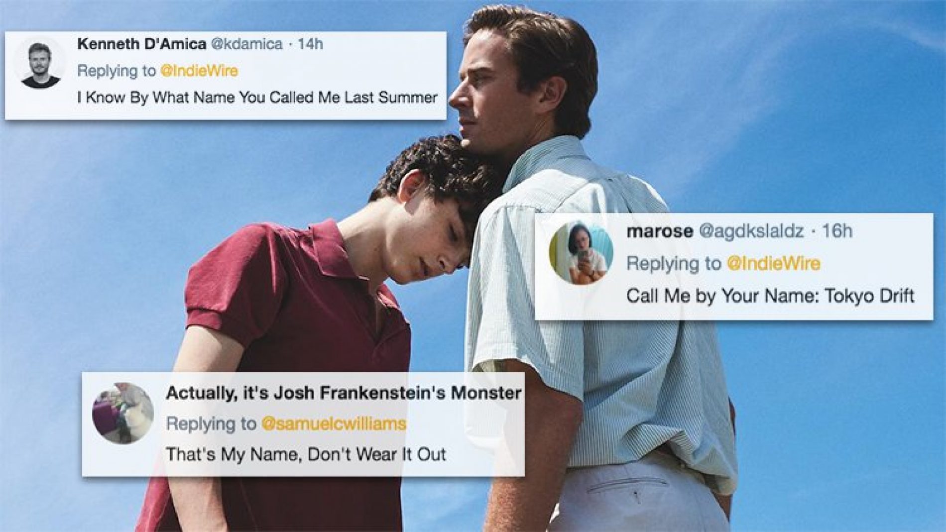 People Are Suggesting Hilarious Titles for the ‘Call Me by Your Name’ Sequel