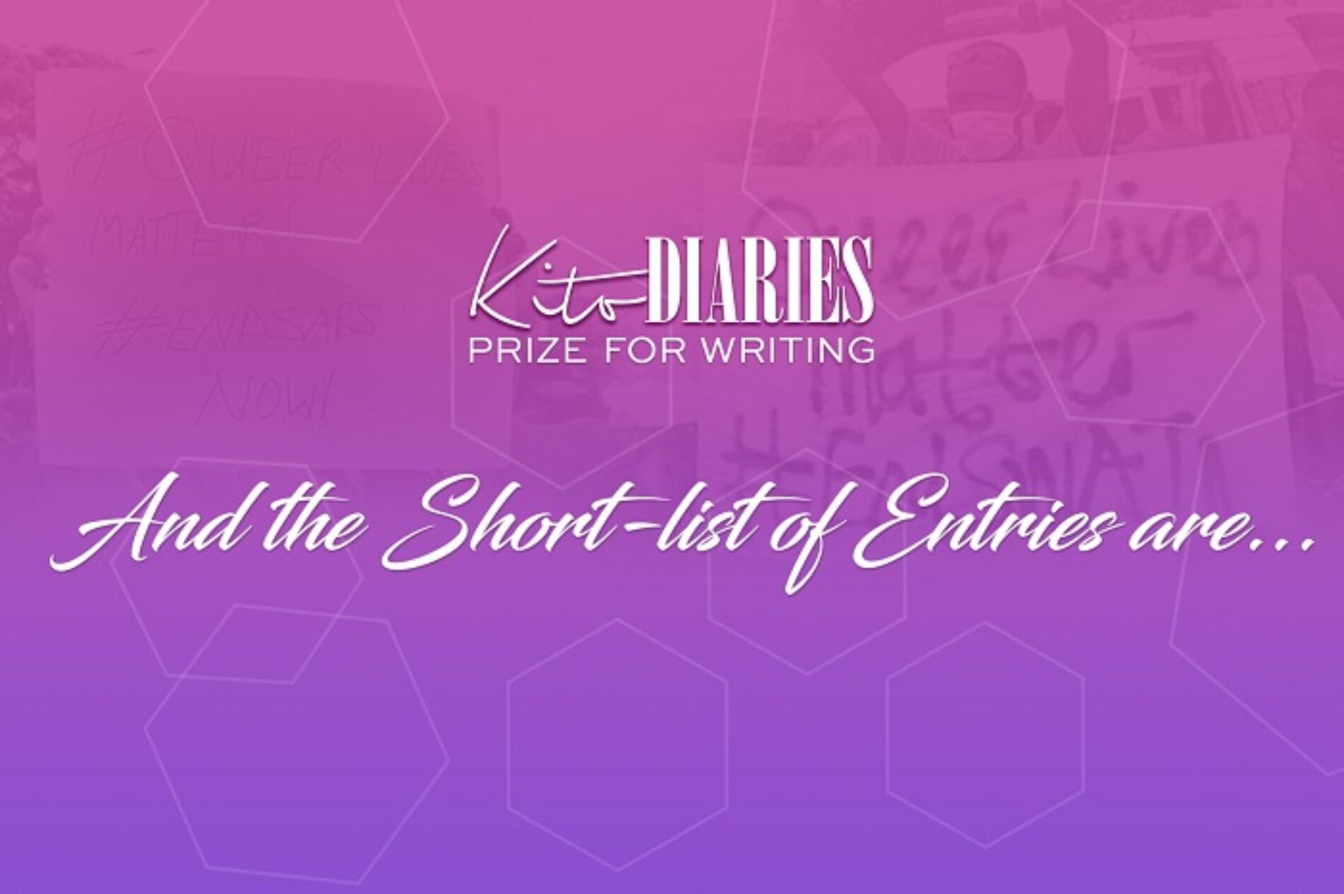 KITO DIARIES PRIZE FOR WRITING: AND THE SHORTLIST OF ENTRIES ARE…